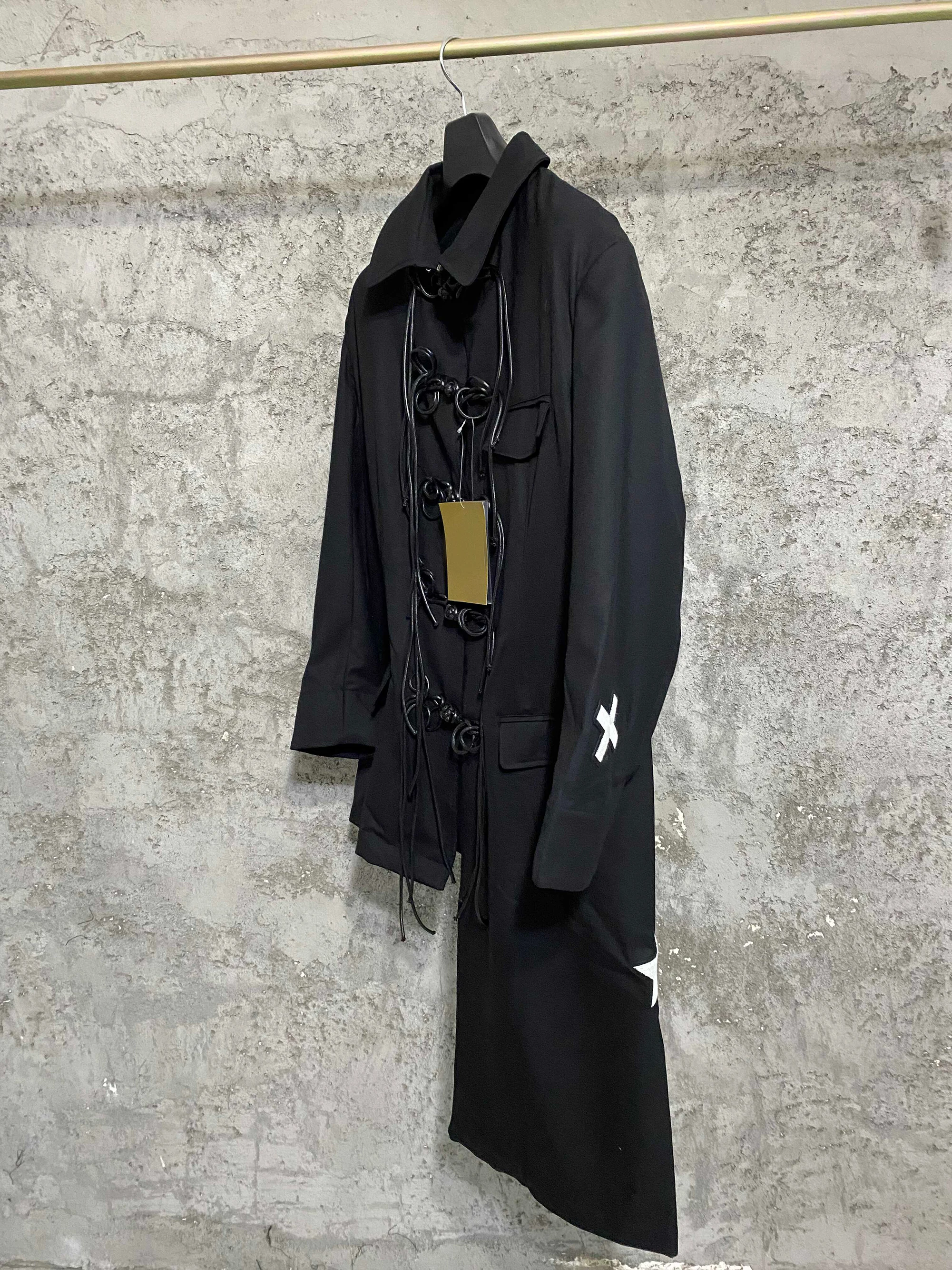 معطف علوي مطرز بعقدة صينية من TOP-YAMAMOTO، معطف طويل من الصوف على الطراز الصيني #3