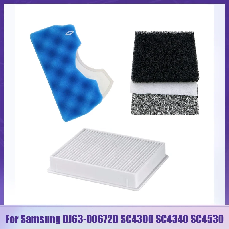 Hepa Filter For Samsung DJ63-00669A DJ63-00672D SC43 SC44 SC45 SC46 SC47 Series Vacuum Cleaner Sponge Dust Motor Filters Parts