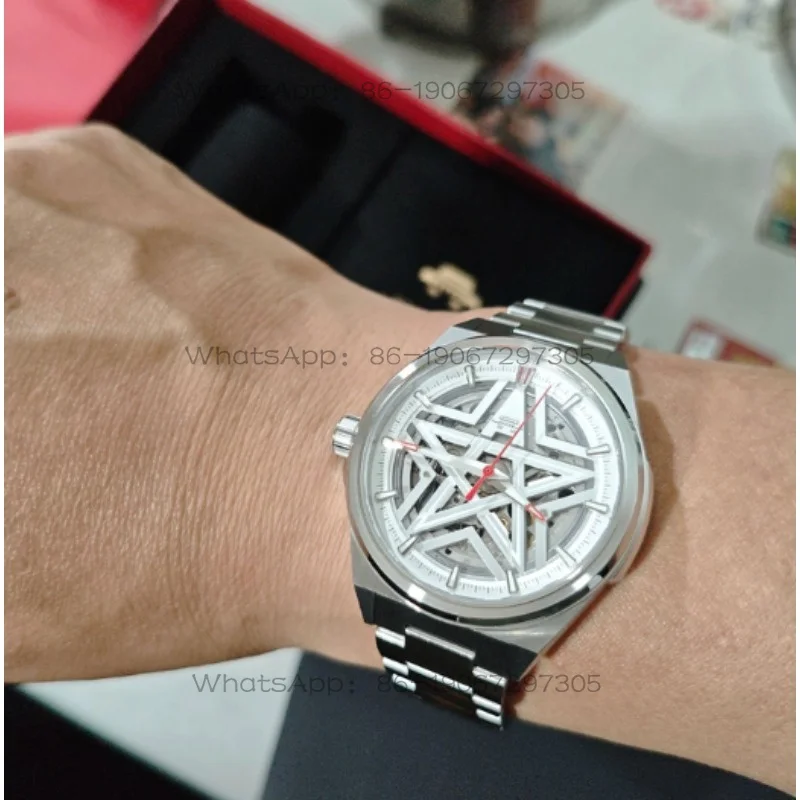 Automatic Mechanical Watch Men's Star Hollow Steel Strap Watch
