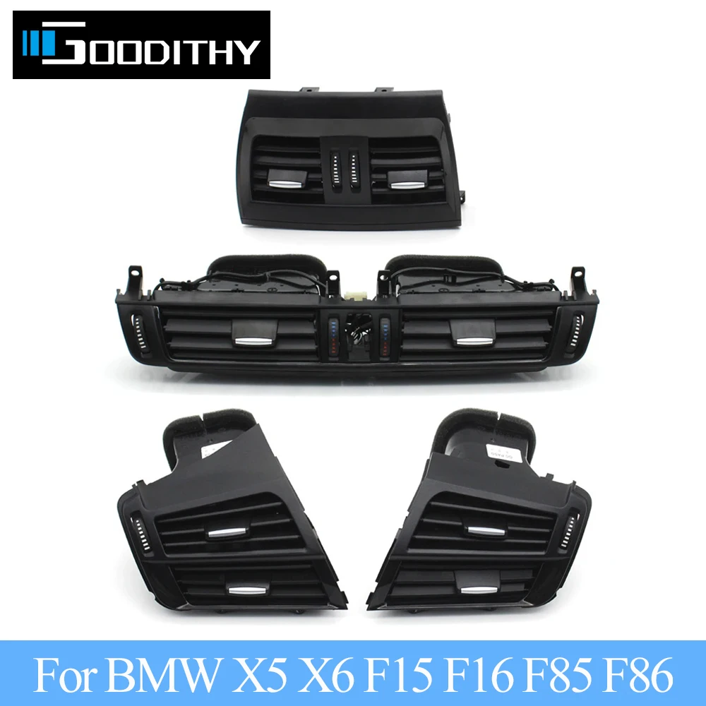 

LHD Car Dashboard Central Air Conditioner Air Vent Outlet Grille Assembly For BMW X5 X6 F15 F16 F85 F86 2014-2018