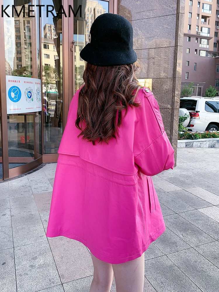 100% Top Layer of Sheepskin Jacket Woman Mid Length Genuine Leather Jackets Women Loose Outerwears Fall Clothes 2025 дубленка