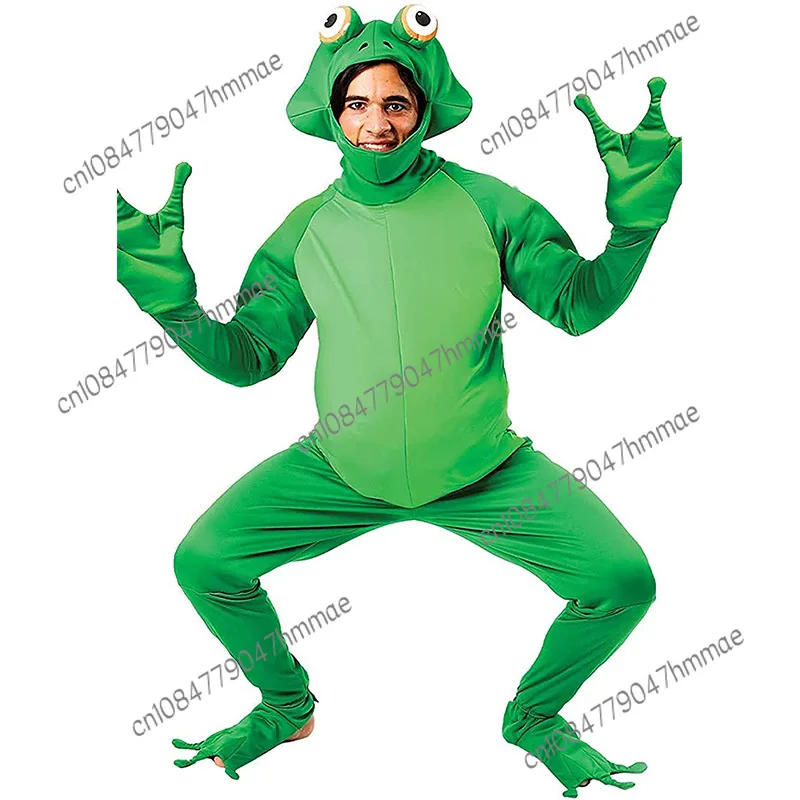 Halloween Cosplay Men's Frog Prince Cosplay Novelty One-piece Adult Animal Party Suit