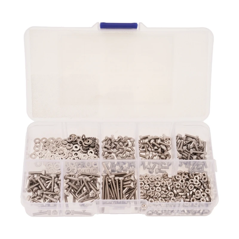 

660pcs 2mm Screws Nut & Washers Assortment set Steel Hexagon Socket set