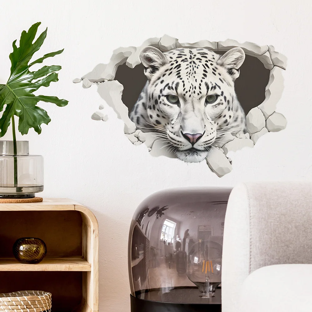 New simple cute wall leopard living room porch home decoration beautification wall stickers self-adhesive selling