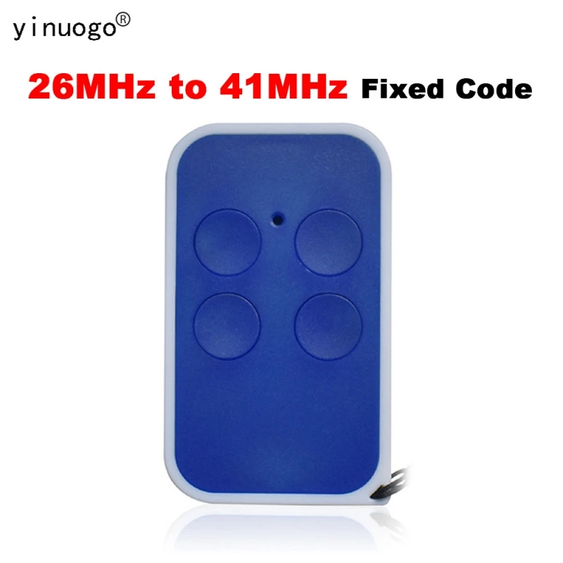 Control remoto de garaje de baja frecuencia de 26MHz-41MHz 26.975MHz 27.575MHz 29.875MHz 30.875MHz 40.685MHz Abrepuertas de garaje de mano