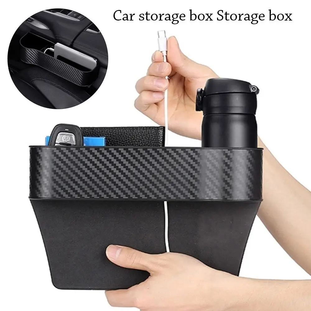 Car Storage Box Organizer Universal Car Seat Organizer Pocket Seat Gap Slit Car Seat Organizer Catcher Car Built-in Shelf Car