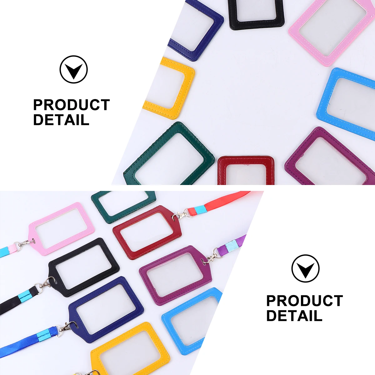 

Premium Transparent Access Card Holder Lanyard Badge Storage Case Double Sided Front Window for Business