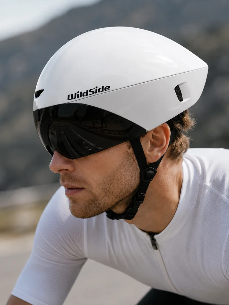 AliExpress wildside Wildside TT Biycle Helmet 4 lens Goggles Race Triathlon Tri Aero Helmet Road Timetrial Cycling Helmet Casco Ciclismo Accessories