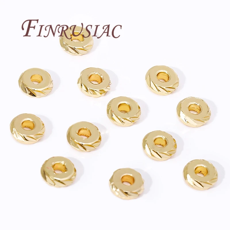3mm-8mm Perlen Separatoren 18K vergoldet Spacer Perlen für Armbänder Zubehör DIY Schmuckherstellung Zubehör, Metallperlen – Detail 20