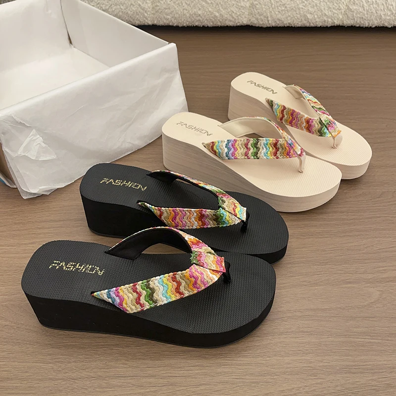 Sandalias Elegantes para Mujer, Cómodas y Respetuosas con la Piel, Antideslizantes, Impermeables, con Suela Gruesa, Ideales para un Look Casual y Moderno