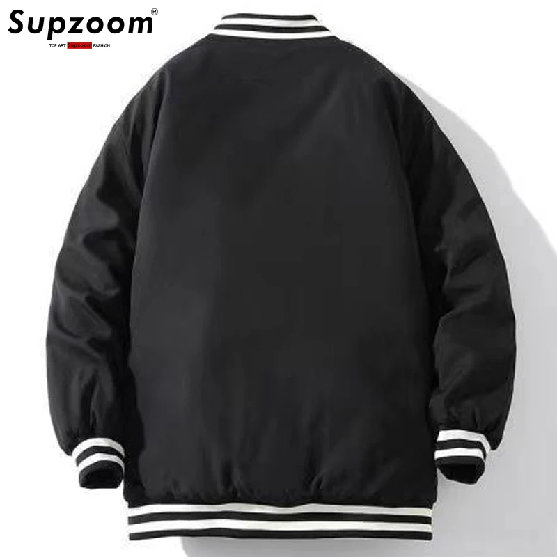 Supzoom New Arrival Baseball luźna bawełniana kurtka marki odzież Casual jesień i zima płaszcz mężczyźni grube ubrania wyściełane bawełną