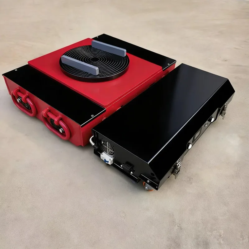 Electric Pallet Mover Universal Rotating Straight Moving Heavy Transporter Steel Rubber Wheel Load Carrier
