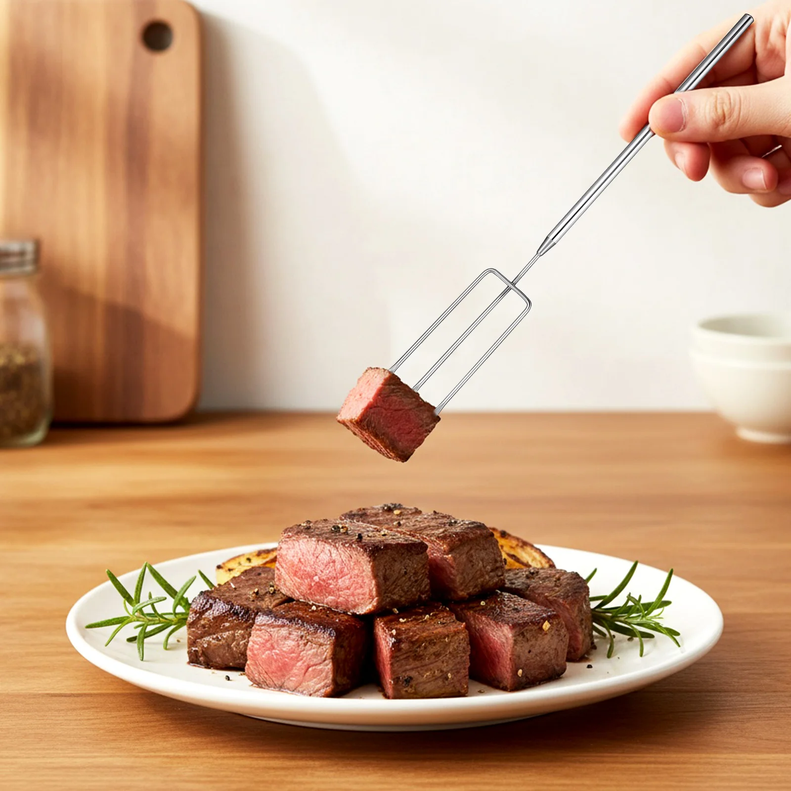 

1 set 1 Set Stainless Steel Hot Pot Forks Dipping Tool For Bbq Cheese Fondue Chocolate Dessert Kitchen Gadgets Cooking Utensils