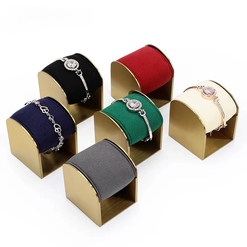 

Watch Organzier Elegant Velvet Watch Pillow Display Stand Jewelry Organizer for Retail Showcase