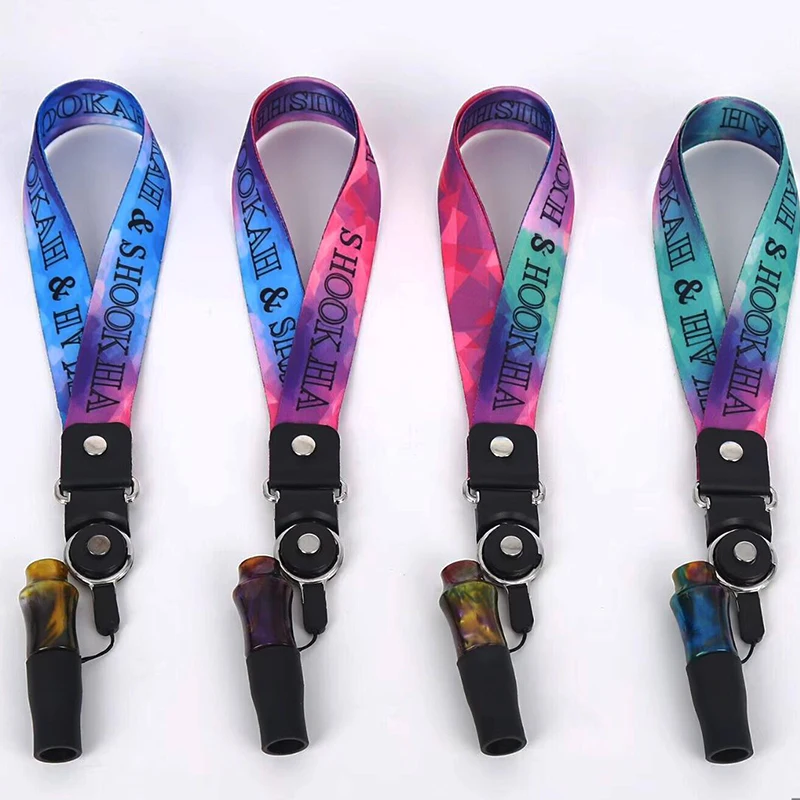 DIY Stylish Hookah Mouthpieces Tips Water pipe nozzle silicone hanging rope with sand nozzle tips Narguile Shisha accessory