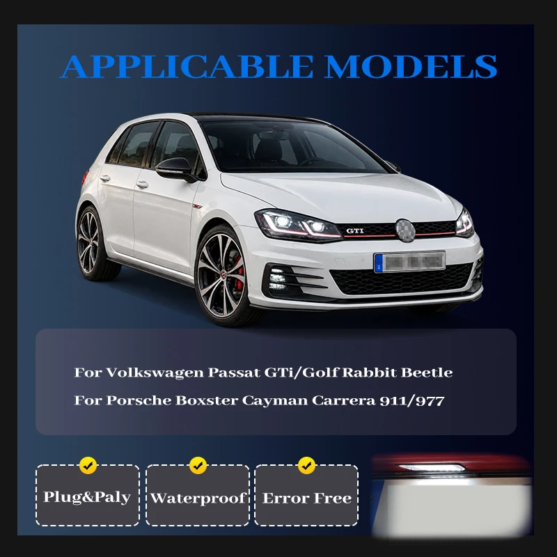 For VW Passat B6 CC Eos Golf 4/5/6/7 MK7 Polo Superb Lupo Scirocco Seat Leon Altea Ibiza LED License Number Plate Light Lamp