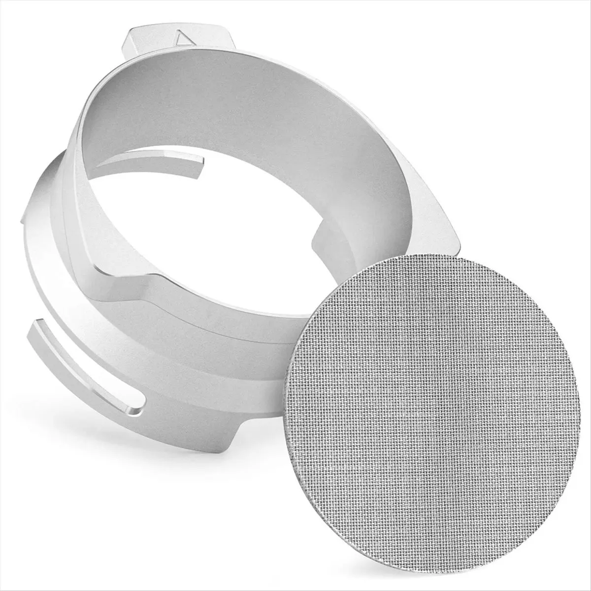 [N09RNew]54mm Coffee Dosing Funnel, Hands-Free Aluminum Dosing Ring & Espresso Accessories for 54mm Portafilters