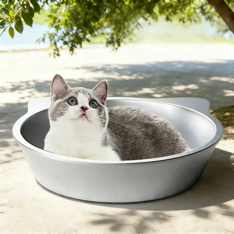 Aluminum Alloy Cat Beds Summer Heat-Dissipating Cooling Cat Ice Nest Hair-Resistant Heatstroke Prevention Ice Pad Pet Products