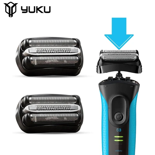 YUKU cabezales de repuesto para Afeitadora eléctrica Braun Series 3, 300S, 301S, 310S, 320S, 330S, 340S, 360S, 3000S, 3010S, 3020S