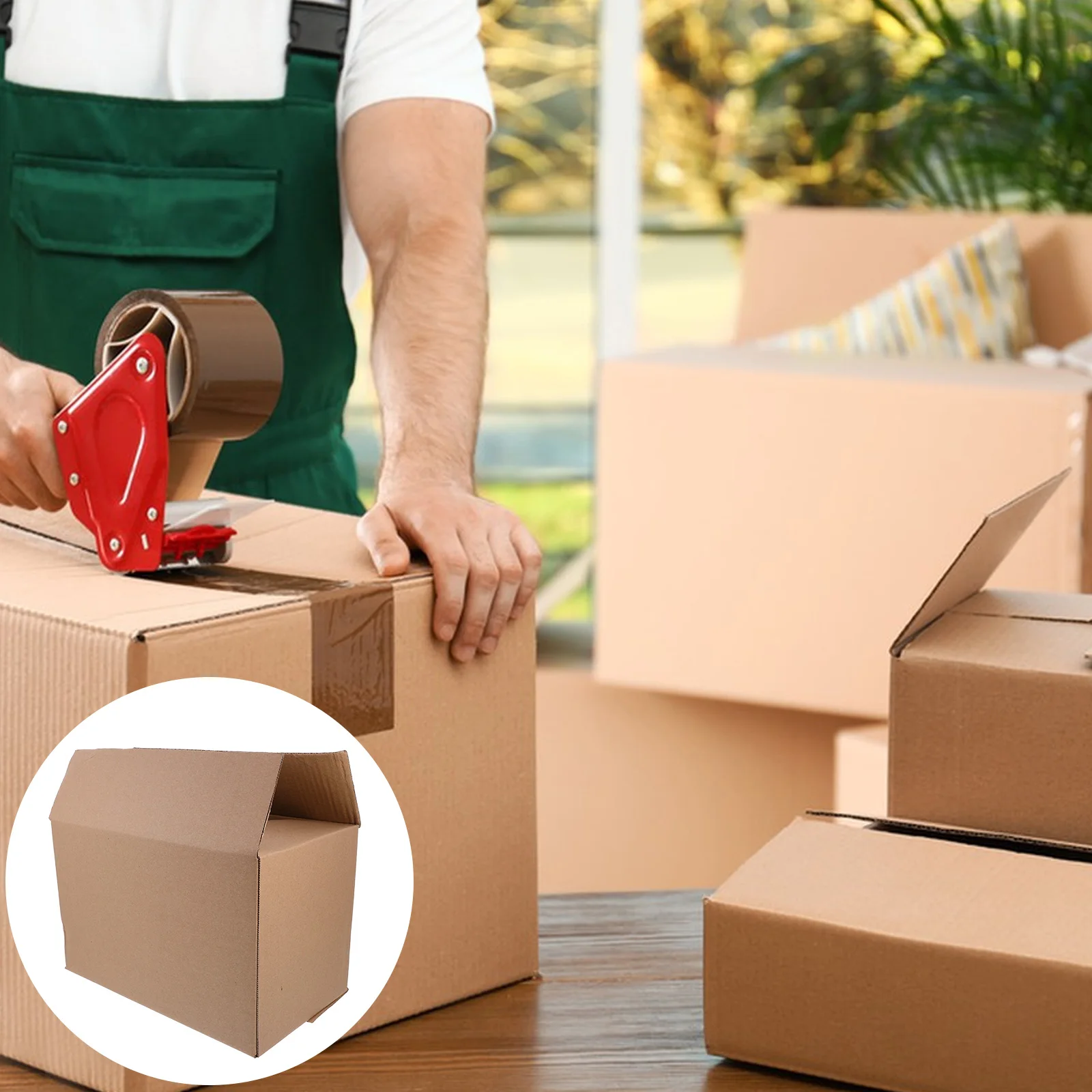 5 pcs Corrugated Boxes Heavy Duty Shipping Cartons For Packing Clothes Stools Moving Storage Foldable Lightweight Fast Assembly