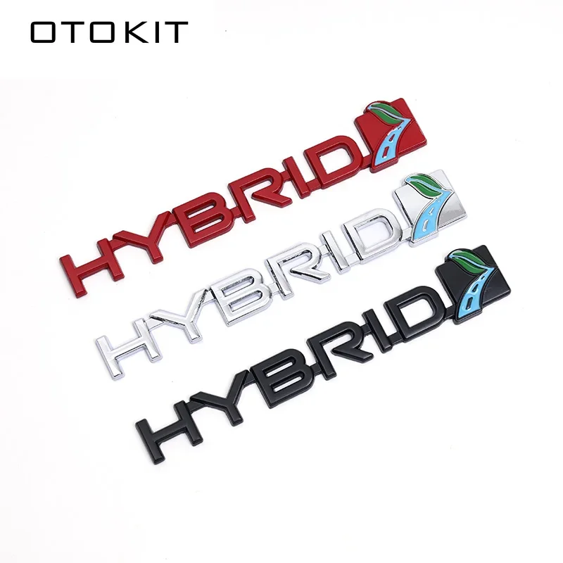 OTOKIT Car Sticker Hybrid Logo Emblem Badge Decal for Toyota Auris Prius RAV4 YarisTouring Honda Civic City Ford Ecosport Fusion