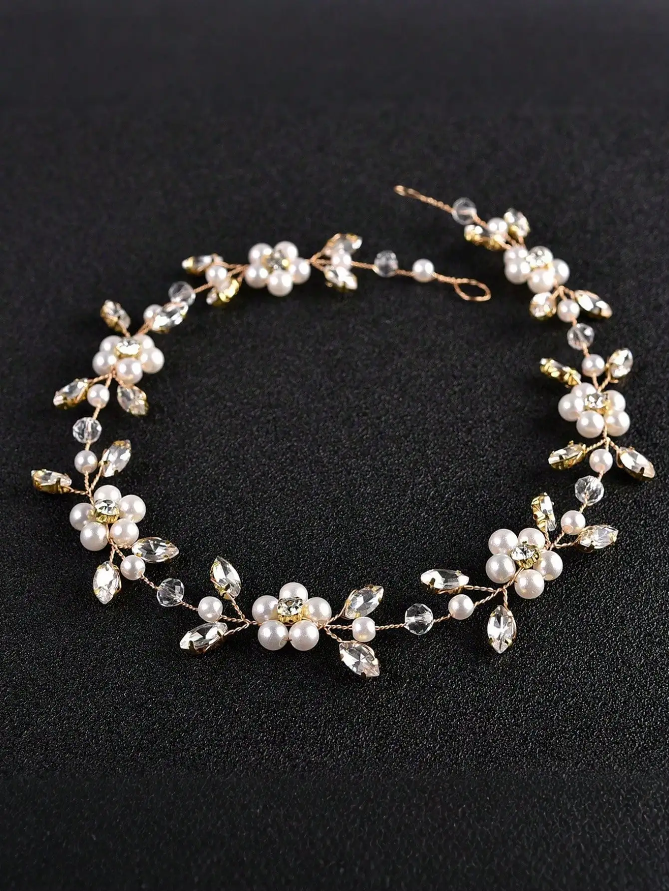 

1pc Flower Girl Headpiece, Wedding Hair Accessory, Silver Bridal Headband, Princess Crystal & Pearl Hair Clip, Suitable For Birthday, Party, First Communion, Wedding And Other Occasions