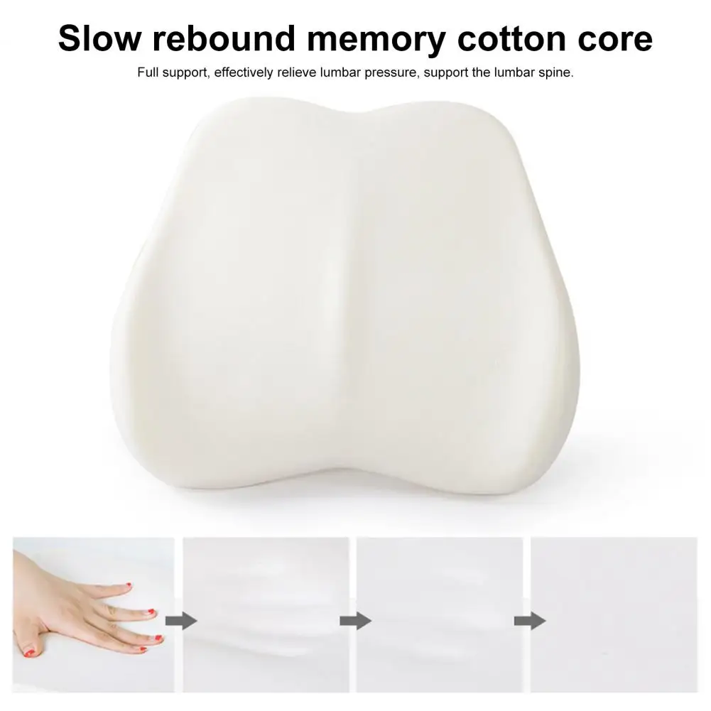 Lumbar Spine Support Lower Back Pain Cushion Ergonomic Memory Foam Lumbar Support Cushion Breathable Wear Resistant for Waist