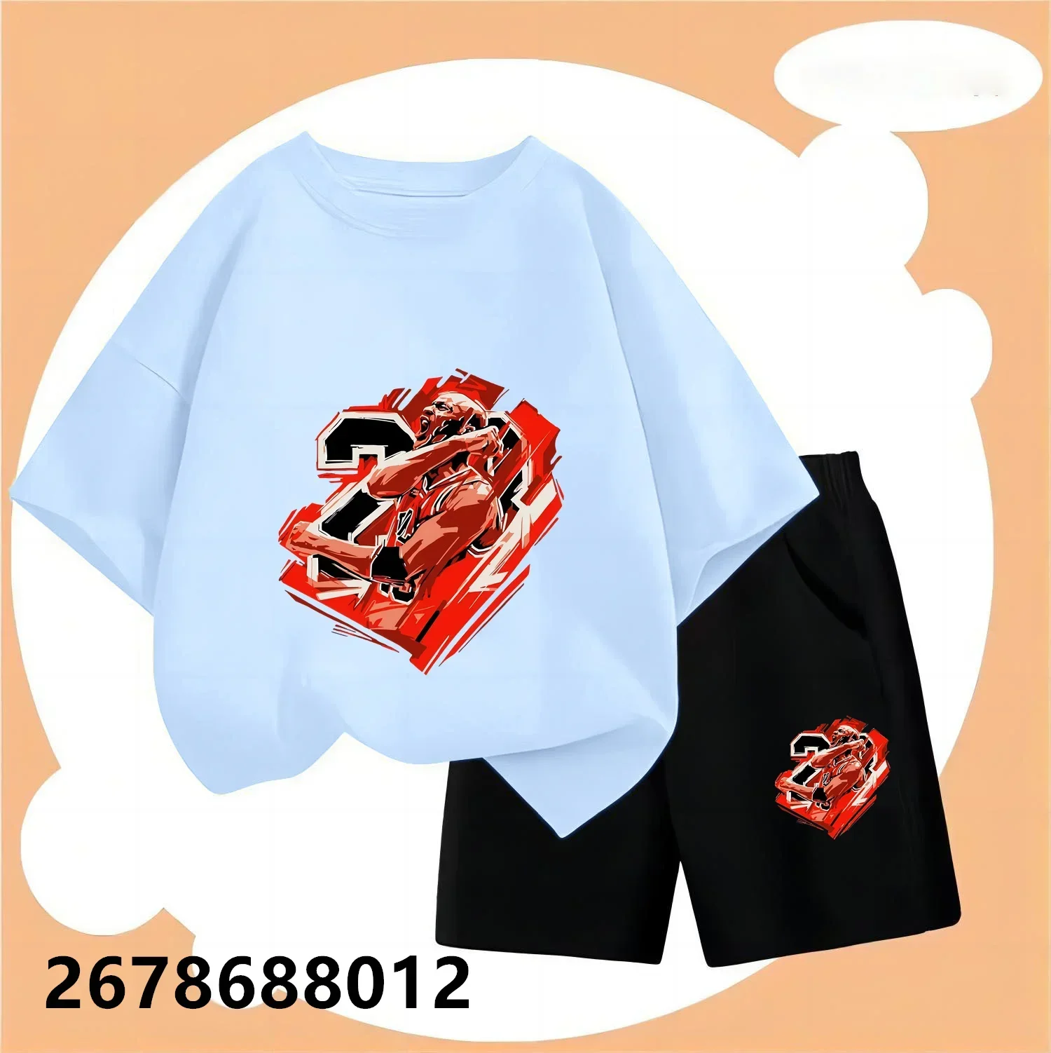 

3-13 Years Boys Girls Outfits Sets Children Gift Clothes Kids Summer 2pcs Breathable Leisure Short Sleeved T-shirts+Pants Suits