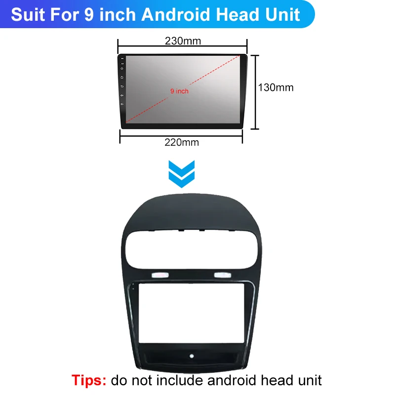 9 inch Android Car Radio frame for Dodge Journey JC 2011 - 2020 2din Stereo GPS Fascia bezel Panel Adapter wire harness view 4