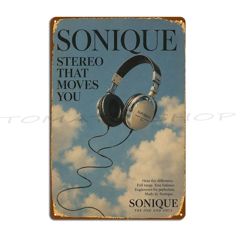 Vintage Audio Metal Sign Wall Decor Wall Plaque Painting Party Printed Tin Sign Poster