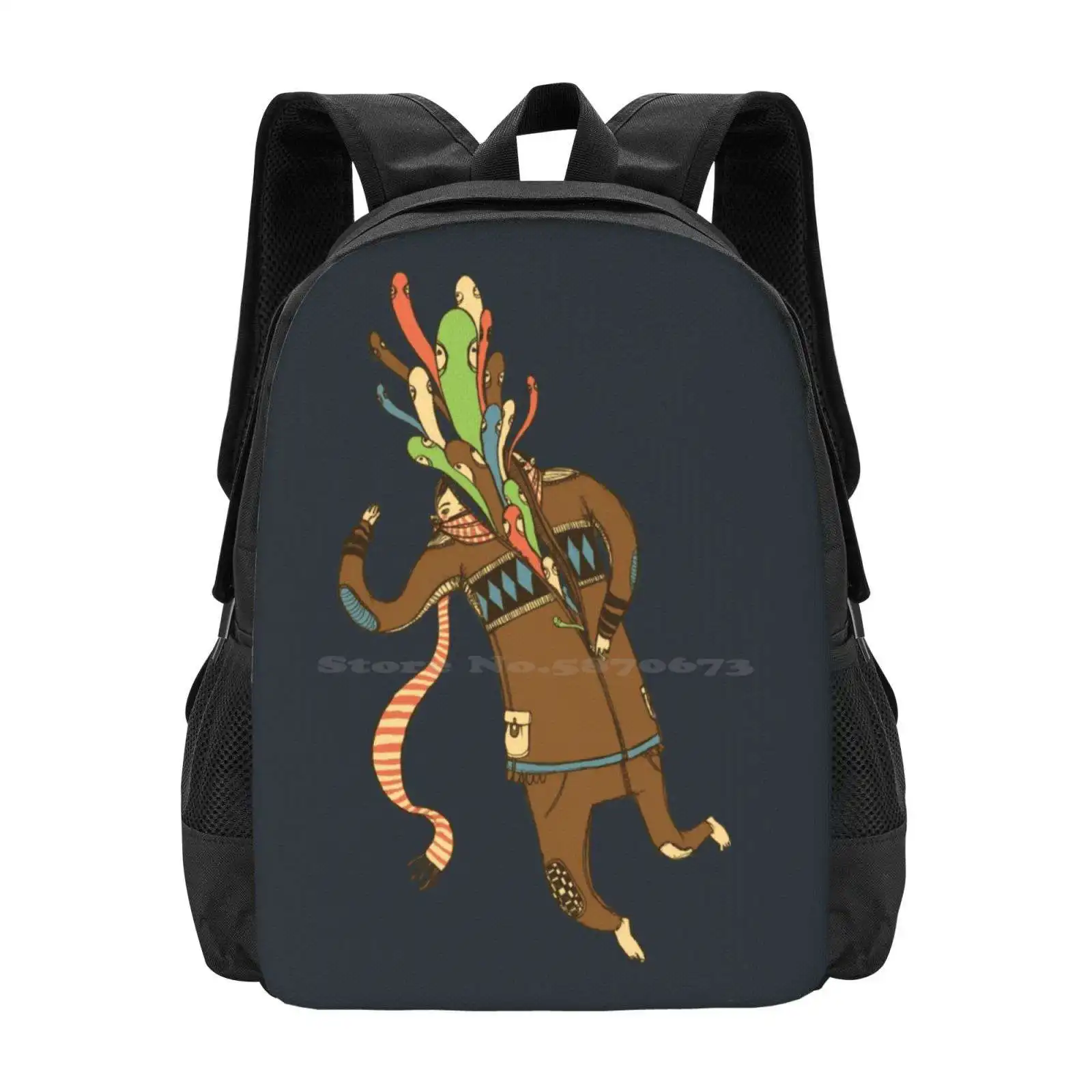 Soul Escaping Hot Sale Schoolbag Backpack Fashion Bags Ghosts Surreal Drawsgood