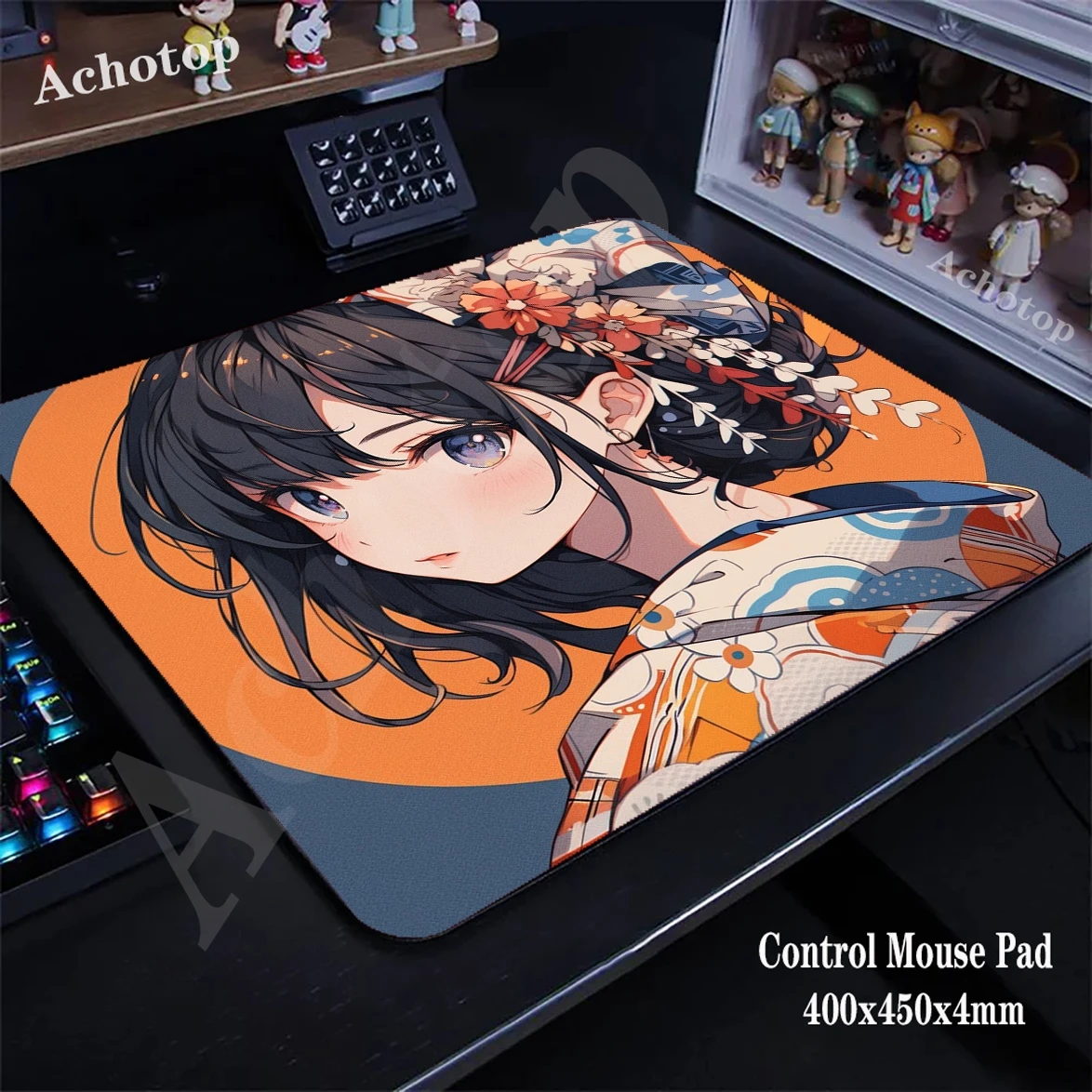 

Kawaii Anime Girl Control Gaming Mause Pad Computer Mouse Mat Gamer 400x450mm Mousepad Speed Keyboard Pads Office Desk Mat