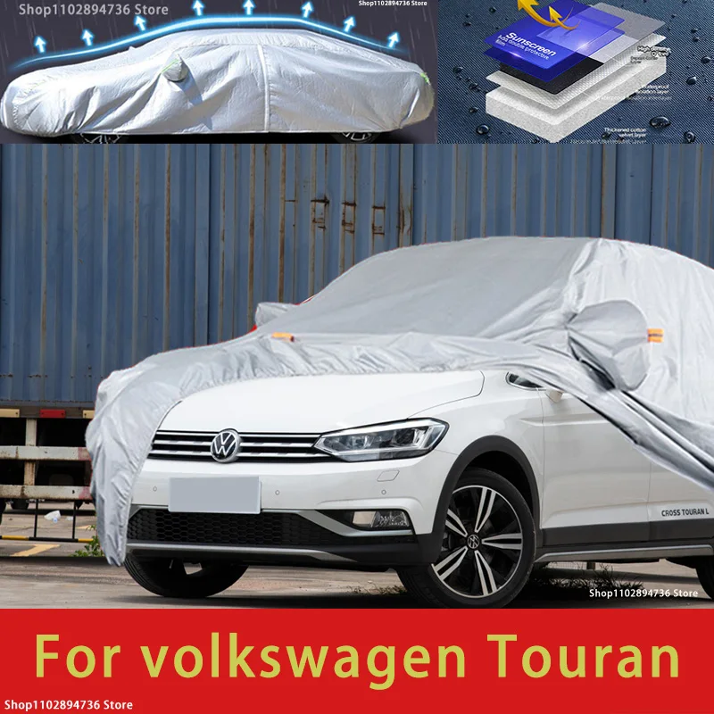 

For Volkswagen Touran Outdoor Protection Full Car Covers Snow Cover Sunshade Waterproof Dustproof Exterior Car accessories