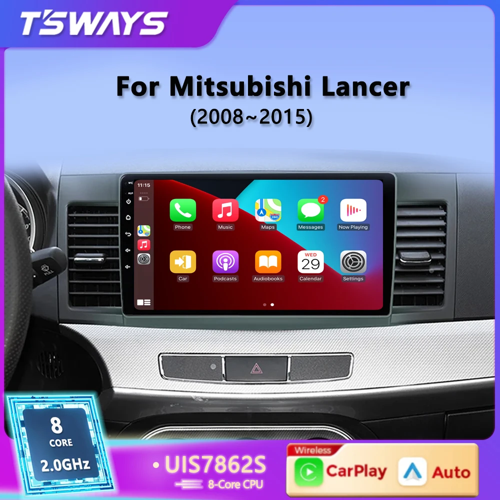 Tsways Voice 4G+WIFI Car Android 12 Multimedia For MITSUBISHI LANCER 2007-2012 10.1 Inch 2 Din Radio Video Player GPS Carplay