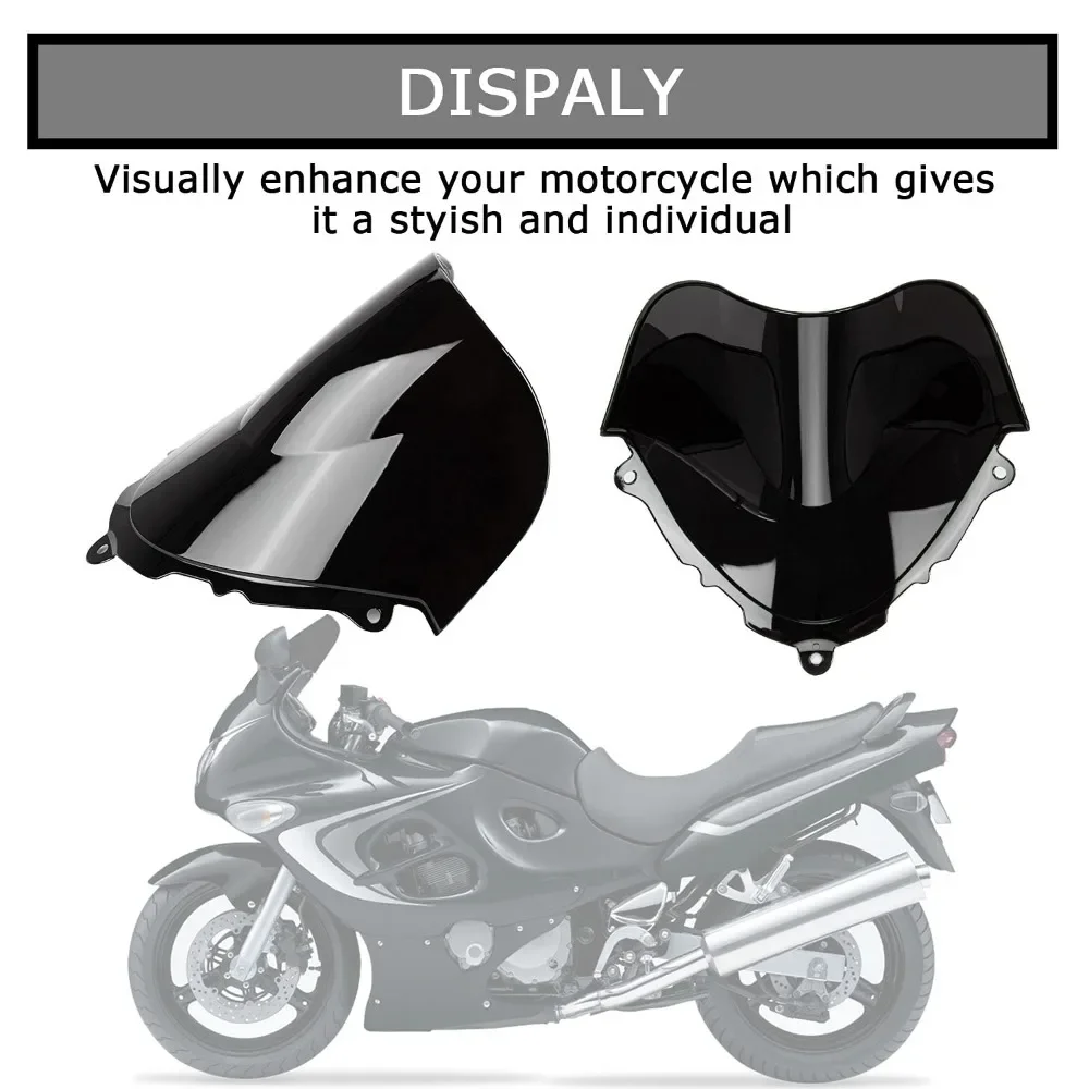 Motorcycle Windshield Windscreen Double Bubble Flyscreen Deflector Protector for Suzuki Katana GSX600F GSX750F 1998-2008