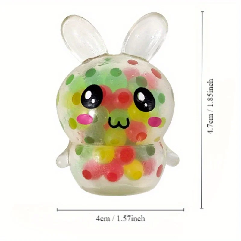 Bunny Beads Decompressing Balls Pinch Funny Adult Decompressing Toys Decompressing Rabbit Squishy Balls Squeeze Toys uovo di pasqua