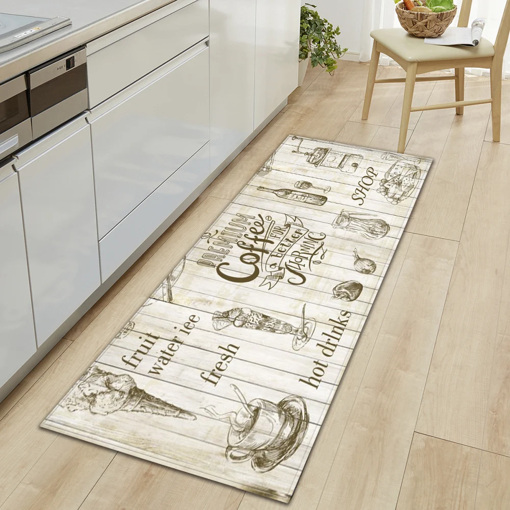 

Kitchen Floor Mat Home Living Room Bedroom Balcony Decor Carpet House Hallway Entrance Door Absorbent Non-Slip Bathroom Foot Rug