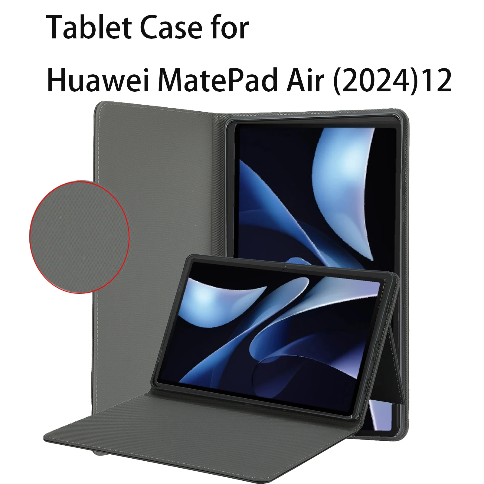 

Чехол для планшета Huawei MatePad Air (2024) 12, защитный чехол с функцией подставки, ударопрочный (из искусственной кожи + TPU)