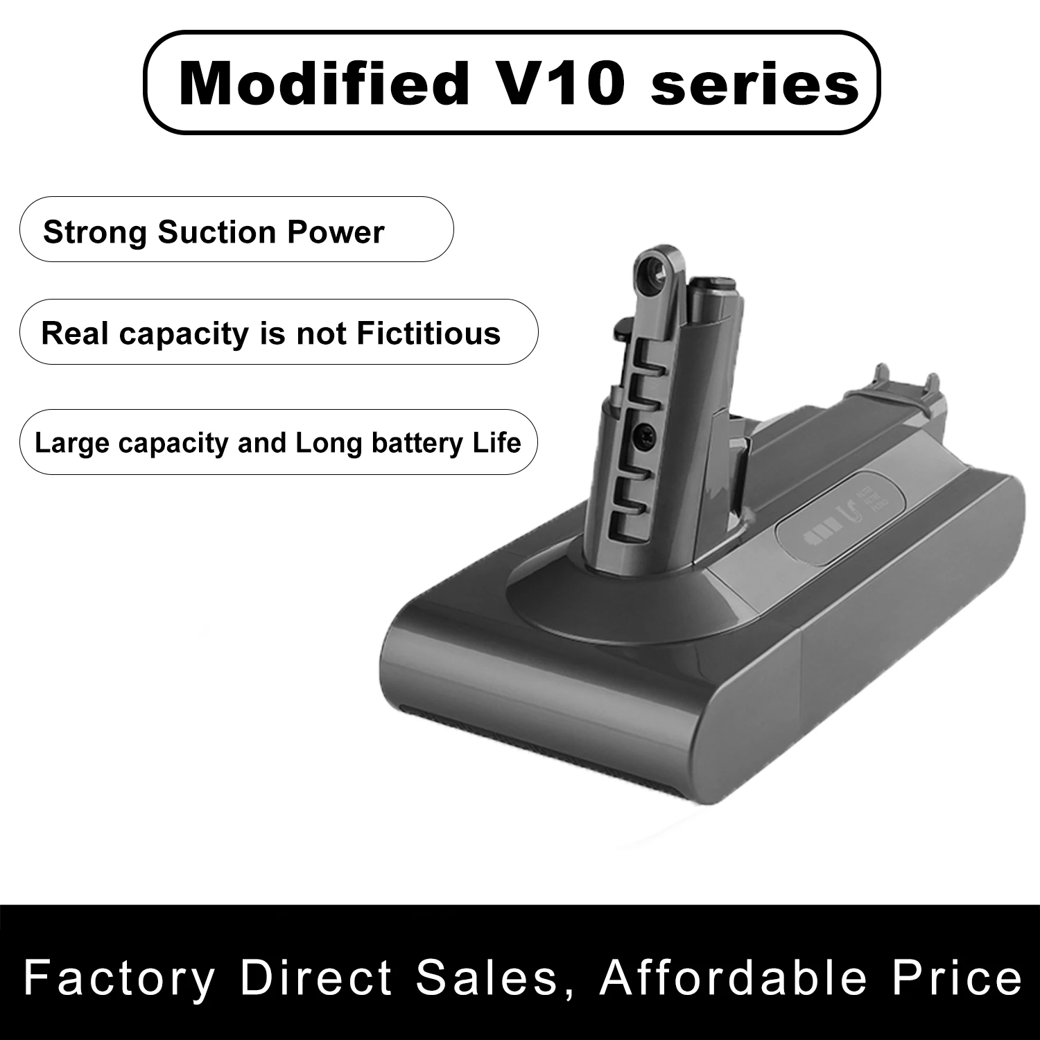 DXT-batería de repuesto V10 de iones de litio, 25,2 V, para Dyson V10 Cleaner RH-10 SV12, paquete de 7 celdas (206340) SV14 7INR21/70