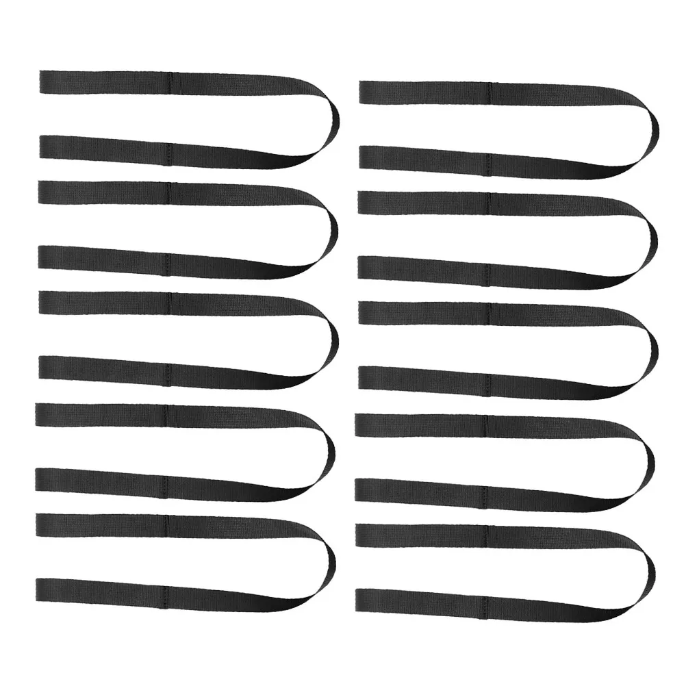 

10pcs Black Ski Strap Snowboard Shoulder Bag Strap Handle Straps Detachable Belt Binding Protection Tie Accessories Part