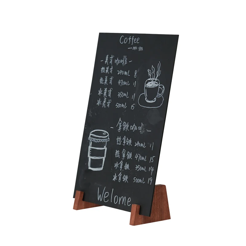 Desktop A4 kleine Tafel vertikal Kaffee und Milch Tee Shop Preis Display Rack Preis horizontal und vertikal Dual-Use