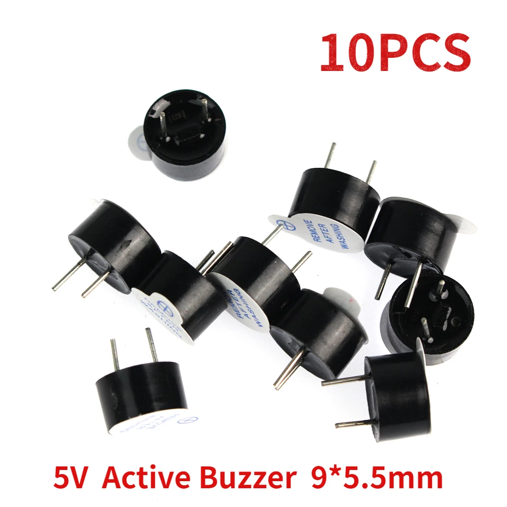 

10PCS 5V Active Buzzer 9*5.5mm TMB09A05 Mini Active Piezo Buzzer Fit for Arduino Buzzers 0905