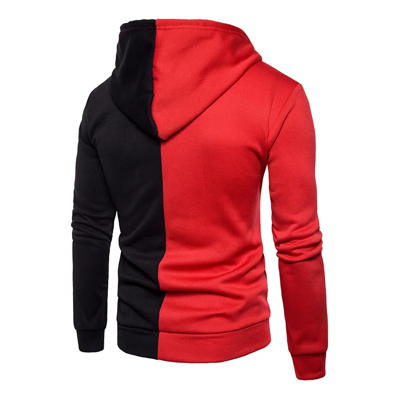 Hooded Bomber Jacket Men Sportswear Patchwork Sweatshirt Zipper Casual Coat Mens Moletom Masculino Fleece Hoodies Tracksuit