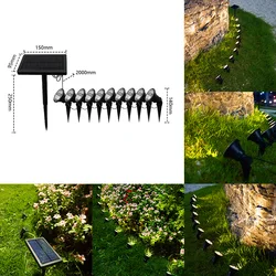 1 Set (Contains 10 Pieces) New Solar Lawn Lights, Led Solar Spotlights, Garden Lights, Set Includes Ten Outdoor Lights, Suitable for Courtyard, Walkway, Terrace, Car Track Decoration, Solar Lawn Lights Set