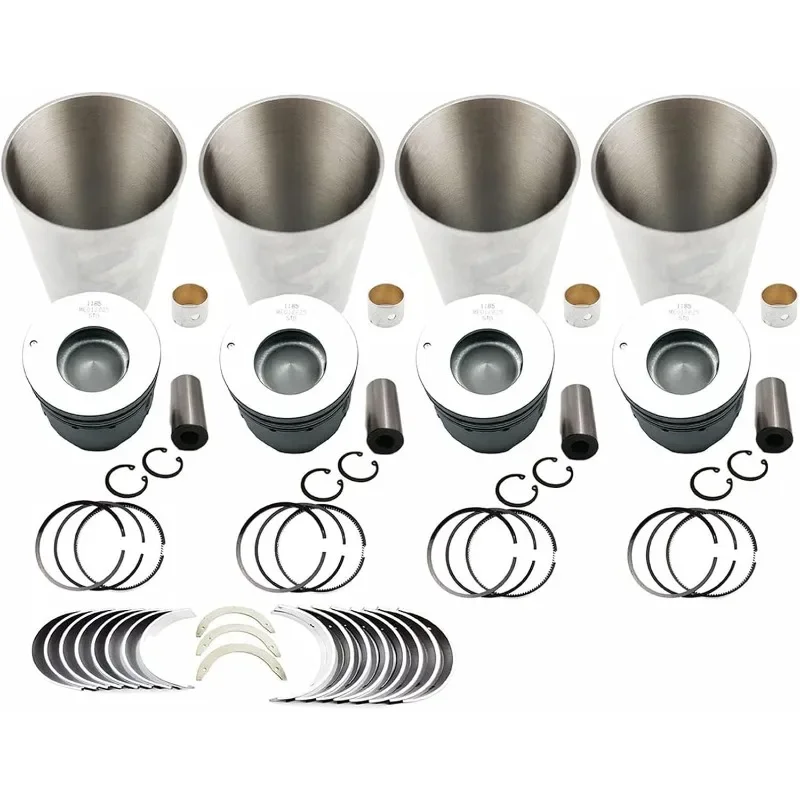 

4D35 Overhaul Rebuild Kit (Piston ME018825 W/Oil gallery) for Mitsubishi Fuso Canter FE FG Truck Liner Piston Ring Bearing Set