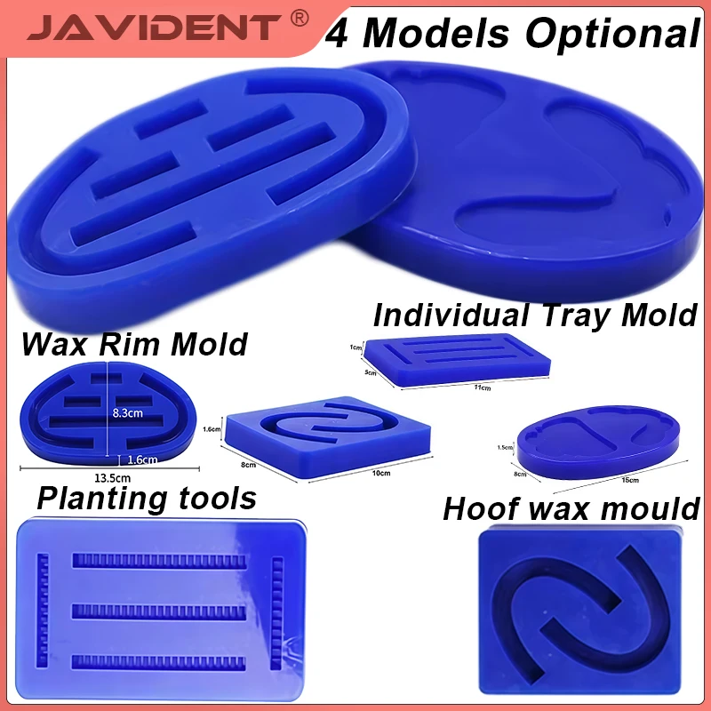 1Pcs Dental Full Denture Tray Model Silicone Mold Fabrication Biting Edge Wax Dam Dental Implant Wax-up