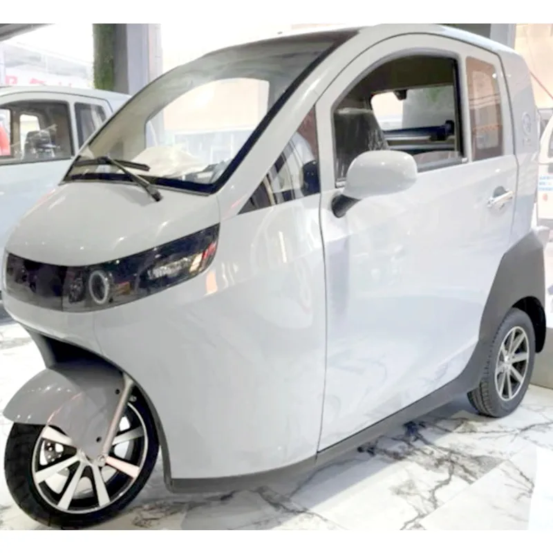 China's Beautiful 3-Wheel Electric Pedal Scooter Chopper Tricycle with 2 Adult Passenger Seats for Home Roof Travel