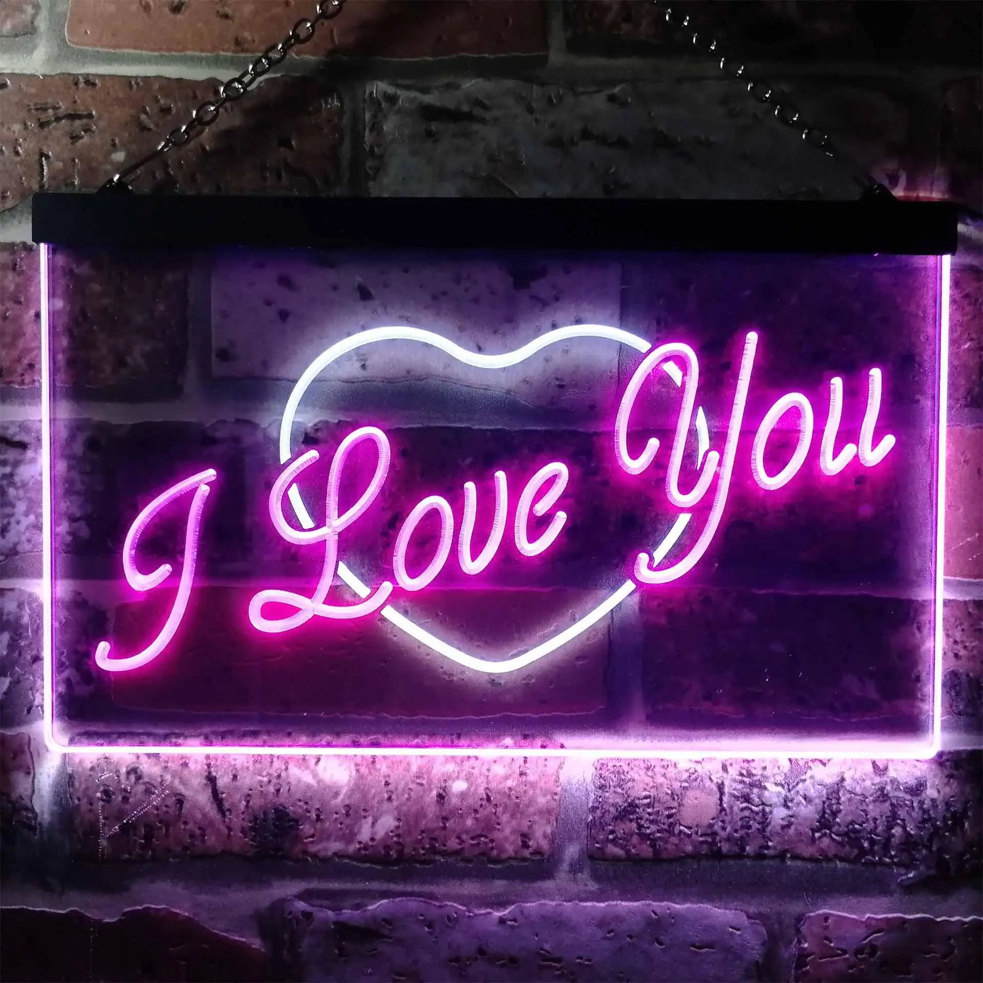 

Двухцветная светодиодная неоновая вывеска I Love You Heart Home Deco st6-i0362