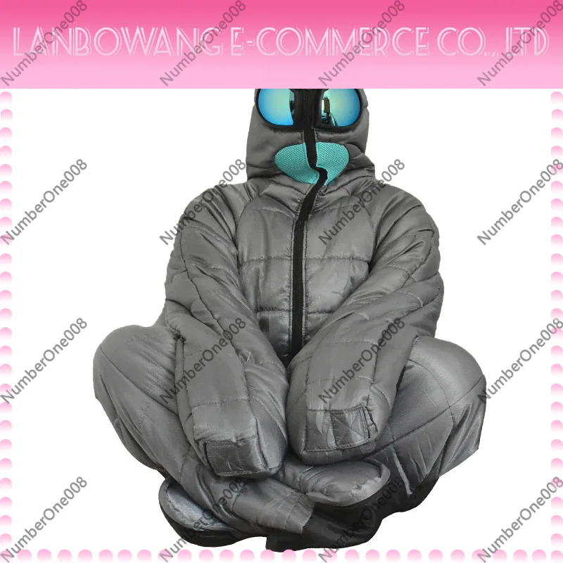 Wearable Sleeping Bag Alien Shape Human Mummy Sleeping Bag for Adults Camping Hospital Home Stay Warm Foot Out
