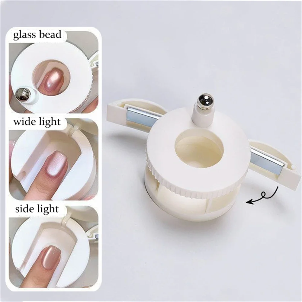 Automatischer Katzenaugen-Nagelmagnet, superstarker rotierender Magnet für French Manicure, Gel-Lack, Glasperlenmagnet, DIY-Nagelkunstwerkzeug für Anfänger – Detail 14